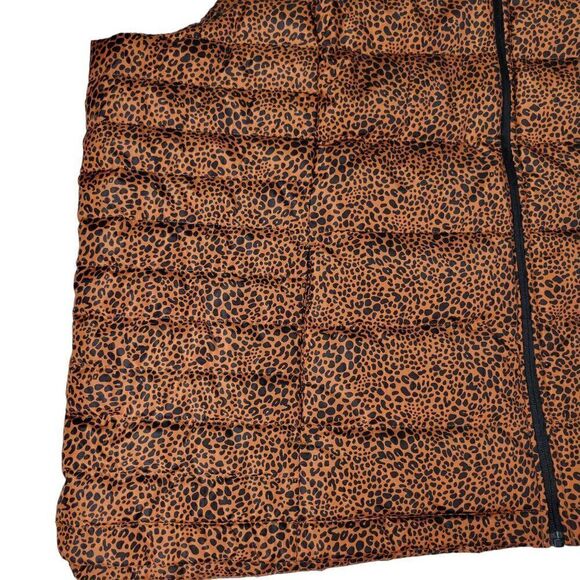 Lands End Puffer Vest Womens 3X (24-26W) 600 Down Leopard Water Resistant NEW - Picture 14 of 15
